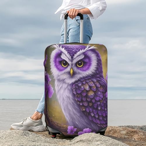 Purple Owl Suitcase Cover Fashion Luggage Covers Anti-Scratch Elastic Lightweight Protector For Travel Outdoor X-Large4