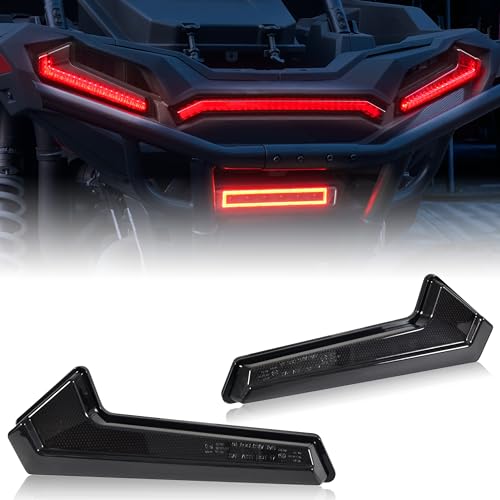 SAUTVS UTV Tail Lights Assembly for Polaris RZR XP 1000/Turbo/Sportsman 18-23, Smoked Black LED Taillights Rear Lamps for Polaris RZR XP 1000 Turbo Sportsman 570 850 1000 2018-2023 Accessories(2PCS)