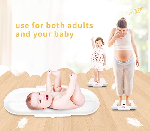 Baby Scale,Pet Scale,Infant Scale Digital,with Height Tray(Max: 27.5in/70cm) Measure Weight Accurately(Max: 220lb), Perfect for Toddler/Puppy/Cat/Dog/Adult - Thumbnail 4