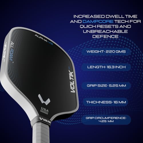 Image of VOLTIK Alpha V2 EPP Foam Pickleball Paddle T700 Carbon Fiber 16mm