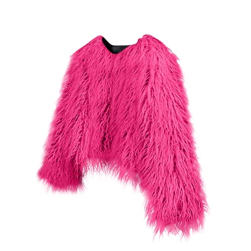 Womens Faux Fur Leather Jacket Outfit for Women Long Warm Basic Winter Fall 2025 Y2K4