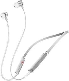 Obuyke Fones De Ouvido Com Fita Para O Pescoço Fones De Ouvido Sem Fio Brancos Fones De Ouvido Graves Fones De Ouvido Graves Brancos Pescoço Usando Fone De Ouvido Fone De Ouvido