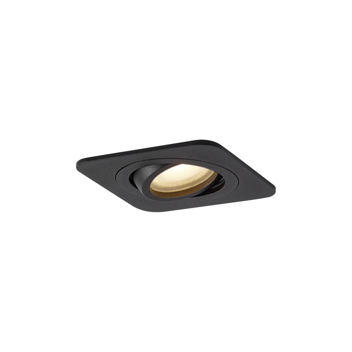 Qazqa recessed Spotlight, Downlight - Alberto - Black, gu10, max. 10W, 9cm, Square, IP44, Bathroom and Garage Basement