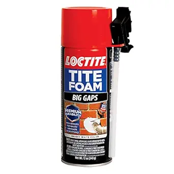 Loctite Tite Foam PU sealant(White), Expanding Foam for large gaps filling, keeps dust and pests aways, DIY dries fast, waterproof no shrinkage easy application doors PVC pipe bathroom, AC ducts 340g