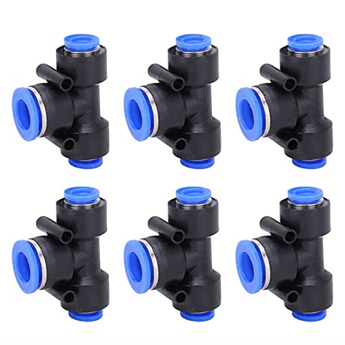 Brass 50Pcs Quick Connector 3 Way T Type Variable Diameter PU Air Pipe Connecting PEG8-12-8 Pipe Connection