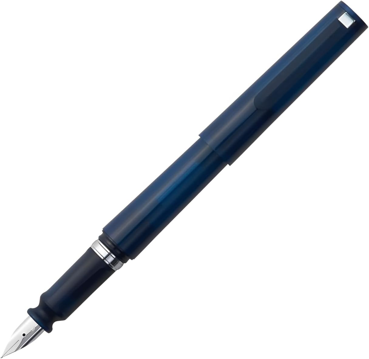 Sailor TUZU ADJUST Fountain Pen, Bold Nib (B), Rotating Nib Feature and Natural Fit Grip, Includes 2 Ink Cartridges (Black) and Converter, Limited Edition Clear Navy, 12-0541-642