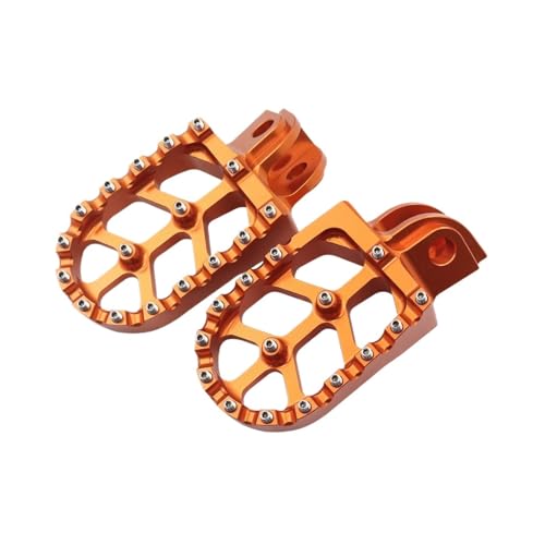 Motorcycle Footrests CNC-Fußrasten Fußrasten Fußrastenstützen Pedale/Fit for KTM 690 950 990 1050 1090 1190 1290 50SX 65SX 85SX 125SX 250SX EXC EXCF 125-530(Orange)