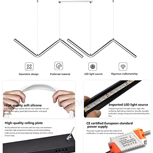 LED LED Light Affermazione Luci del soffitto Tavolo da Pranzo Lampada appendetta Dimmabile Controltro Cucina Isola Lampassone Regolabile per Soggiorno per Soggiorno