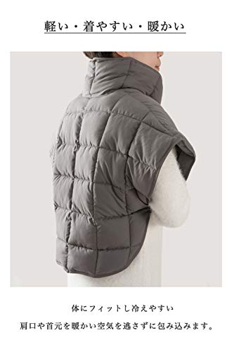 mianshe あったか 肩あて 軽量 洗える 男女兼用 フリーサイズ グレー の商品画像 3