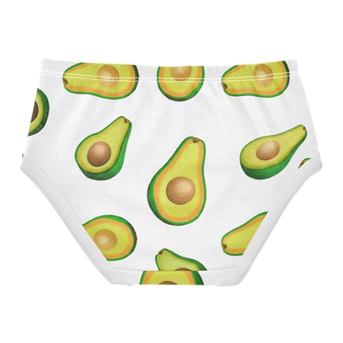 Cotton Girls Underwear Toddlers Cute Green Avocados White Girl Panties Cute Colorful Briefs Kids Undies 2t2