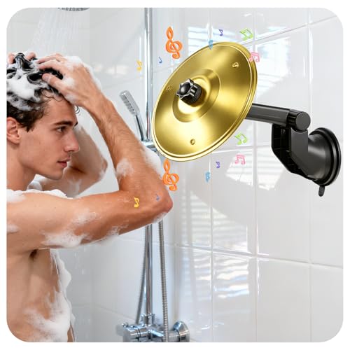 Rotating Bathroom Cymbal with Strong Suction Cup, Funny White Elephant&Christmas Gifts...