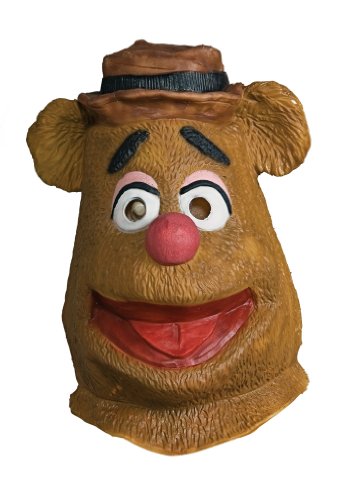 The Muppets Deluxe Adult Fozzie Overhead Latex Mask, Brown, One Size