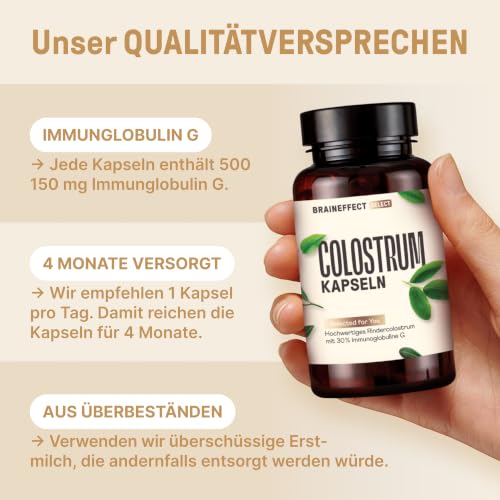 BRAINEFFECT Colostrum Kapseln – 195mg Immunglobuline, 120 Stk. – Ansicht 6
