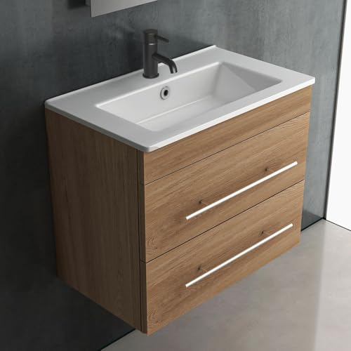 Alpenberger Waschbecken Badezimmer Waschtisch mit Unterschrank 60 cm Breit...