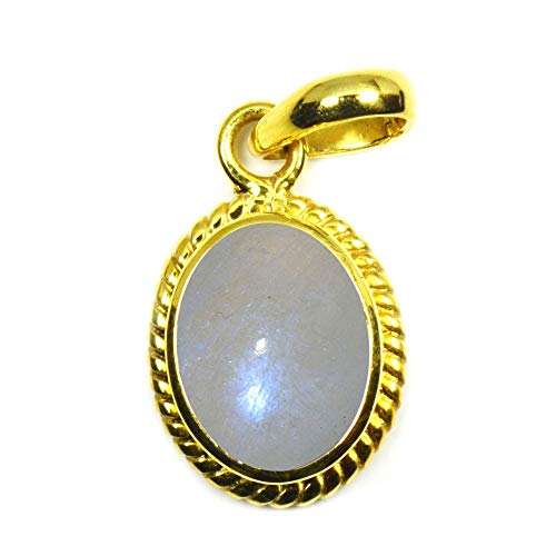 Anillo de piedra lunar arcoíris natural ovalada chapado en oro para joyería de hombre
