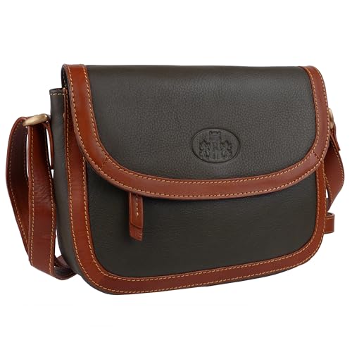 Sac à bandoulière en cuir pour femme sac à main vert forêt chic