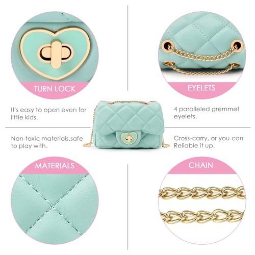 Image of mibasies Kids Purse Toddler Gifts for Little Girls Crossbody Purses Presents, Light Blue, Small, Small