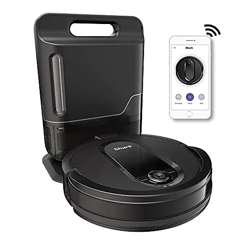 Image of Shark AV1010AE IQ Robot Vacuum with XL Self-Empty Base, Bagless, 45-Day Capacity, Advanced Navigation, Alexa & Wi-Fi, Multi-Surface Brushroll, for Pets, Dander & Dust, Carpet & Hard Floor, Black
