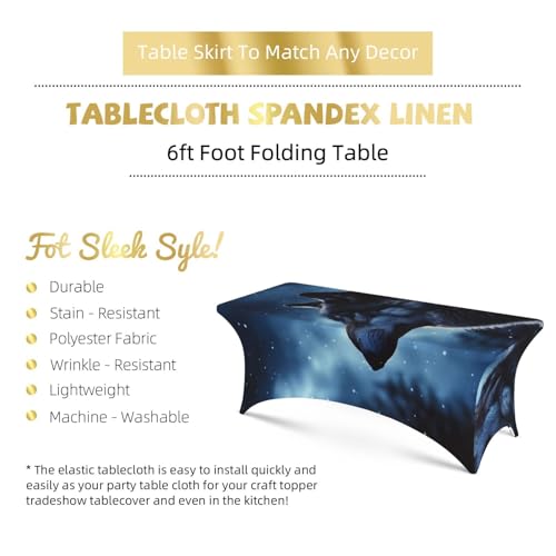Nappe en élasthanne ajustée et extensible pour table de banquet
