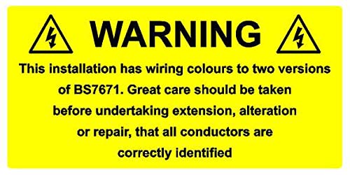 Cable colour harmonisation electrical Harmonised wiring labels - Self adhesive sticker 50mm x 25mm (48)