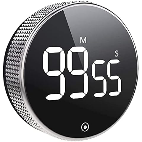 BOSAI Timers, Kitchen Timer for Kids, Digital Countdown Magnetic Egg Timer for Cooking, with Constant Light Function for classrooms, Quiet for Children and Teachers…Black Cover