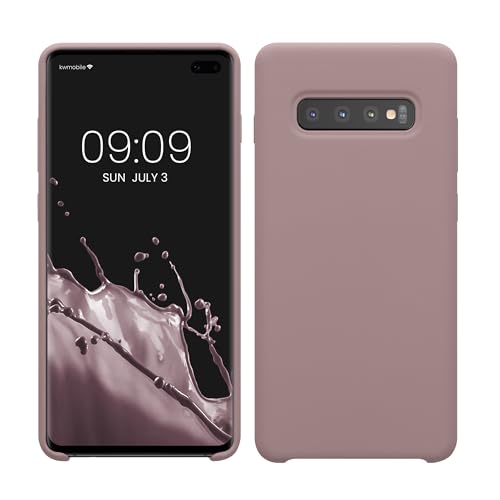 kwmobile Handyhülle für Samsung Galaxy S10 Plus / S10+ Hülle - Case Silikon - Kabelloses Laden - Schutzhülle Cover in Nude Lilac