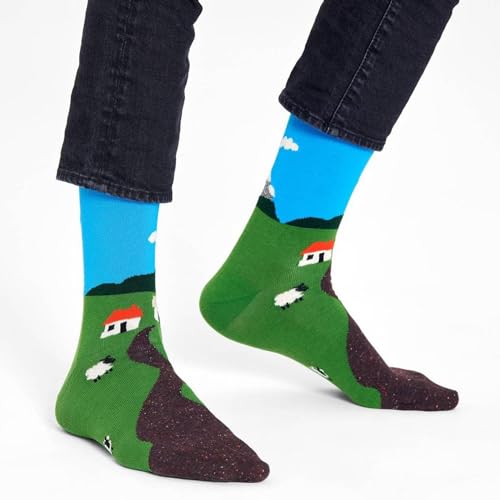 HAPPY SOCKS Mały dom na Moorland Socket, Kolor: wielokolorow, 34-36 EU