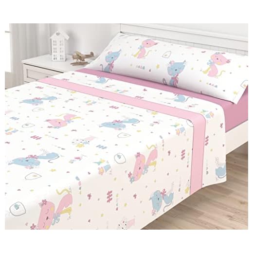 Victorio & Lucchino Juego de Sábanas Infantiles Modelo Gatitos (Cama 90 cm)