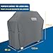 SPRINKS® Grillabdeckung WETTERFEST Grill Abdeckhaube Hochwertige Grill Abdeckung für Weber, Napoleon, Enders - EXTRA Griffen Gasgrill Oxford 600D Gewebe [132x66x109cm] - Grill Cover (Grau)