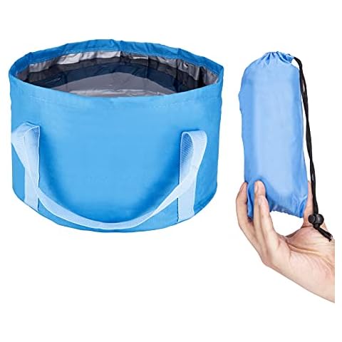 Collapsible Bucket - Libara, Lightweight Outdoor Portable Folding Wash Basin with Storage Bag, Durable Camping Wash Bucket, Water Container Pail and Fishing Bucket Cover