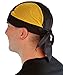 Sparkling EARTH Skull Cap Biker Caps Headwraps Doo Rags - Yellow/Black Air Flow