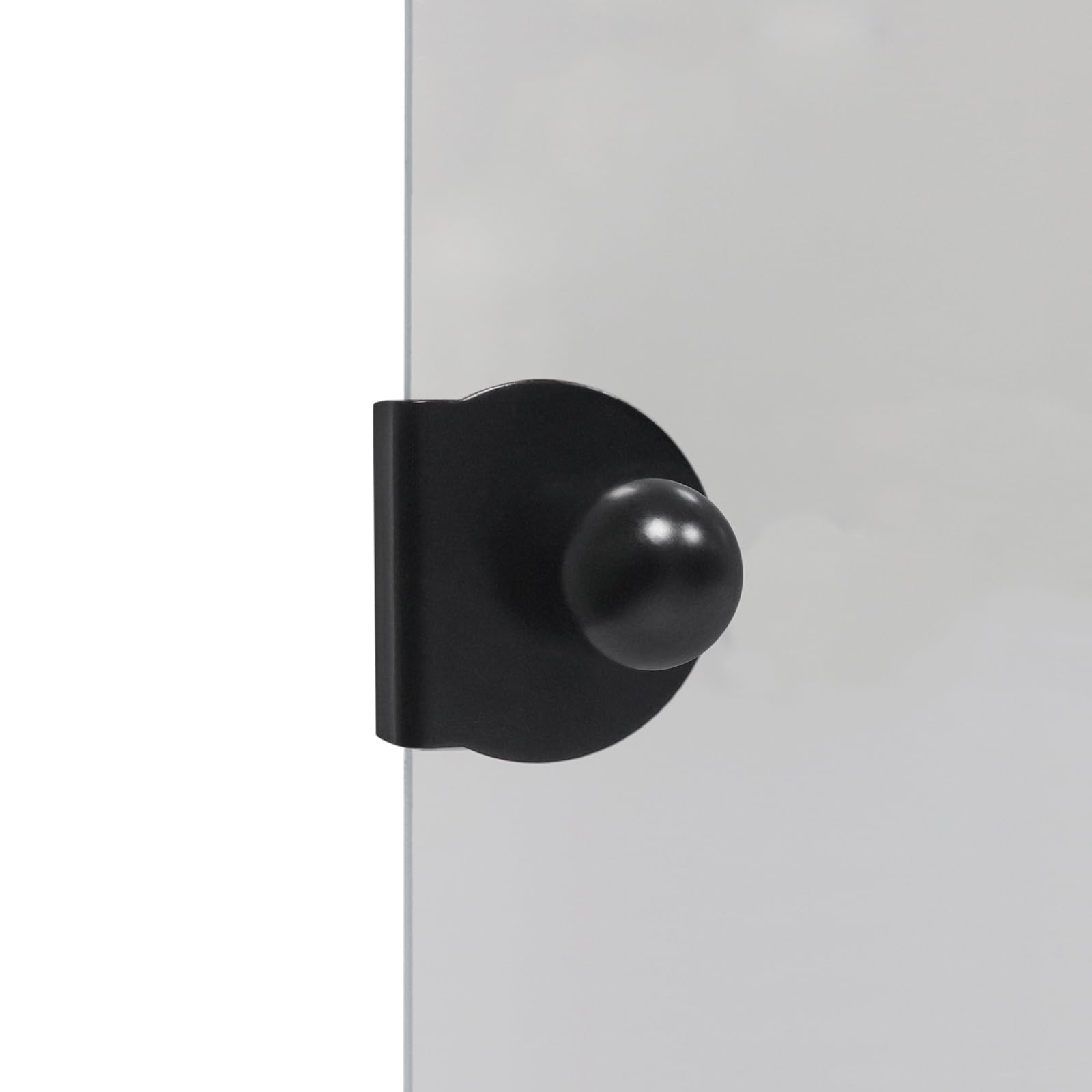 HOJLKLD Glass Door Pull Handle, 2PCS No Drilling Black Glass Clips Door Knobs for 5-8mm Showcase Furniture Cabinets Drawer (2, Black) - Image 4