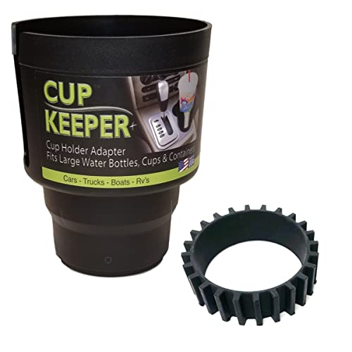 Cup Keeper Plus with Beverage Bands Car Cup Holder Adapter Expands to Hold Larger Beverage Containers up to 3.7