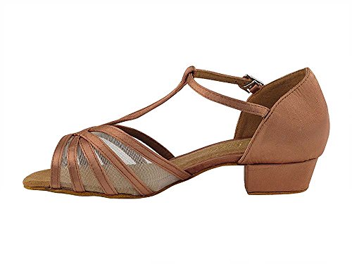 Very Fine Women's Ballroom Dance Shoes Salsa Latin Practice Dance Shoes Black Scale & Black Mesh 1" Heel4