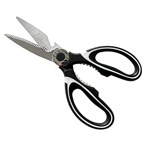 キッチンバサミ ステンレス製 強力 研ぎ器付き 料理はさみ キッチン用 錆びない 万能ハサミ 栓抜き 鶏肉 魚 カニ エビ料理 鱗取り プロ仕様