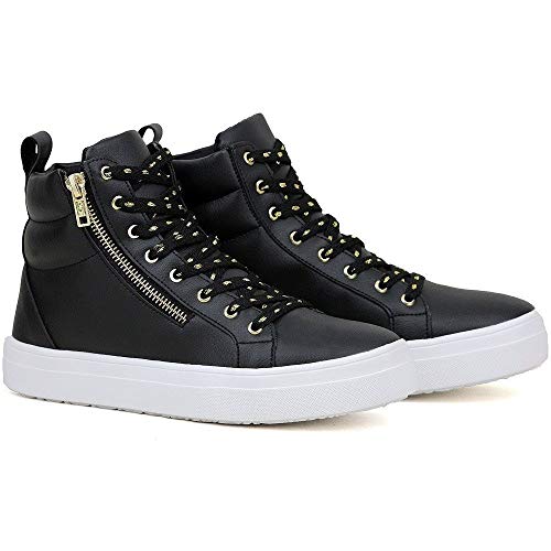 Kit 3 Pares Botinha Fitnes Academia Caminhada Tênis Feminino Cor:Preto,Branco e Rosa;Tamanho:36