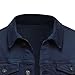 Maiyifu-GJ Men's Casual Classic Denim Jacket Slim Fit Fashion Jean Coat (navy,Medium)
