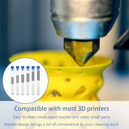 Giantree 60 Stück 3D Drucker Düsen Reinigungs Nadel, 3D Drucker Düsenreinigungsset, Edelstahl-Düsenreinigung Nadeln 3D-Drucker-Zubehör Nozzle Cleaning Tool Kit Nadeln(0.15/0.2/0.25/0.3/0.35/0.4mm) – Bild 6