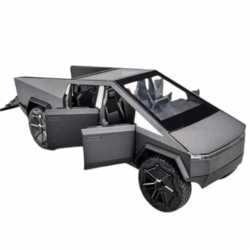 Image of Mashes Tesla Cyber Truck Model Car Exclusive Alloy Metal Pull Back Die-cast Car Diecast Metal Toy car with Openable Doors & Light Music Best Gifts Toys Kids【Colors as Per Stock】(Tesla CyberTruck 1:32)