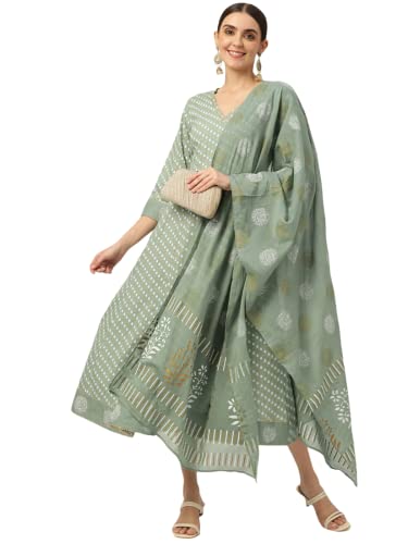 Image of Maaesa Anarkali Kurta Dupatta Set for Women