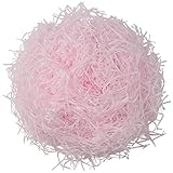 DIYASY Light Pink Basket Filler Shredded Paper,7 Oz Valentine Crinkle Cut Paper Shred Filler Easter Raffia Grass Tissue for DIY Gift Box Packaging