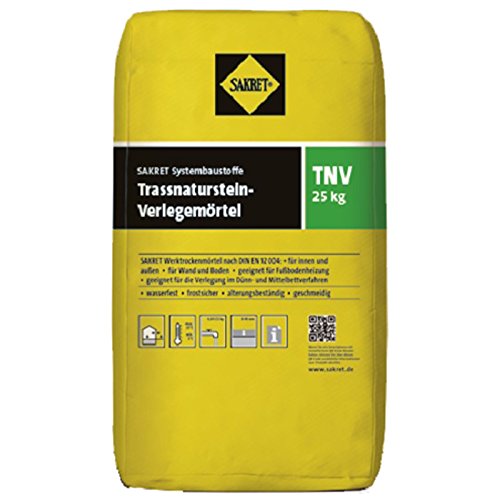 Preisvergleich Produktbild Sakret Trass-Naturstein-Verlegemrtel TNV 25kg 0-2mm Mittelgrau Trassmrtel