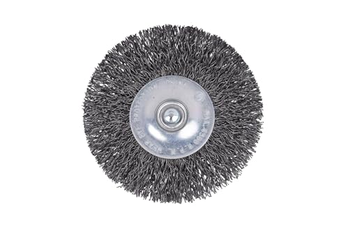 Image of Century Drill & Tool 76421 2.5 inch Durable Coarse Crimped Radial Wire Brush, 1 /4 inch Drill Shank, 4,500 RPM - Ideal for Rust /Paint Removal, Deburring, & More