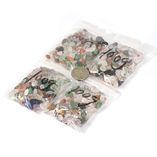 Image of 100 grams Small Tumbled Chips Polished Crushed Stone Crystal Healing Embellishments