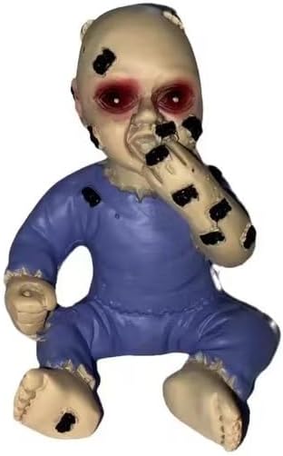 Adornos de bebé zombi de Halloween, decoración de muñeca elfo de Navidad, muñeca fantasma aterradora, decoración de casa encantada de Halloween,