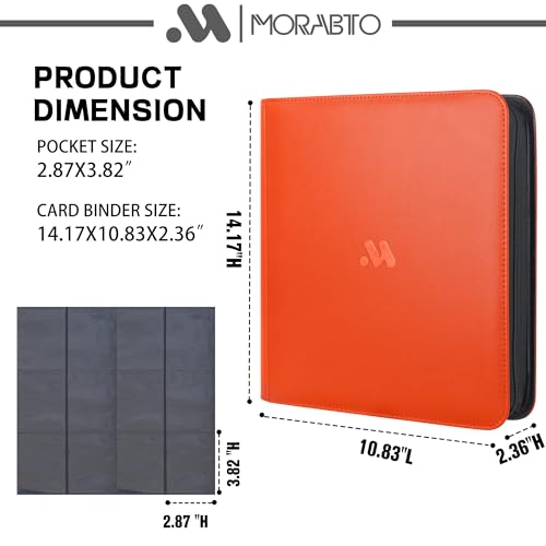 Image of Card Binder 12 Pocket,Trading Card Binder Holds up to 1200 Cards with 50 Sleeves,Zipper Card Holder Album Compatible with TCG Card /Game Cards /Sports Card