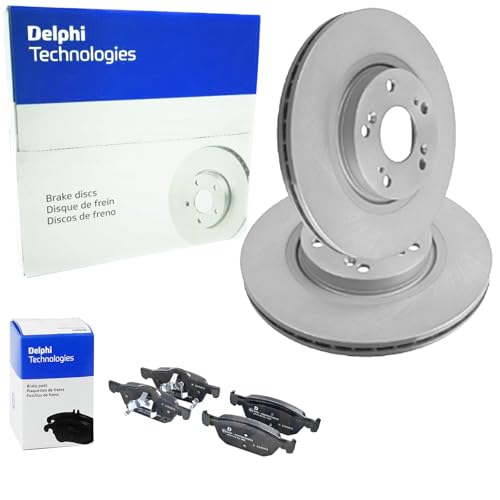DELPHI Bremsscheiben 296mm + Beläge vorne passend für Accord 8 CU CW VIII