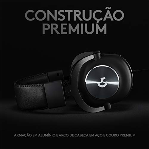 Headset Gamer Logitech G PRO X 7.1 Dolby Surround com Tecnologia Blue VO!CE, Design Confortável e Durável e Drivers PRO-G 50mm glide