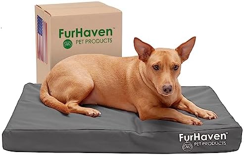 Furhaven Water-Resistant Orthopedic Dog Bed for Medium/Small Dogs...