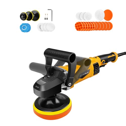 Mini Polishing Machine, Polishing Machine for Car, 150mm-180mm Eccentric Polishing Machine Angle Grinder with Polishing Sponge Polishing Pad Headlight Polishing Set Boat Sanding Polishing